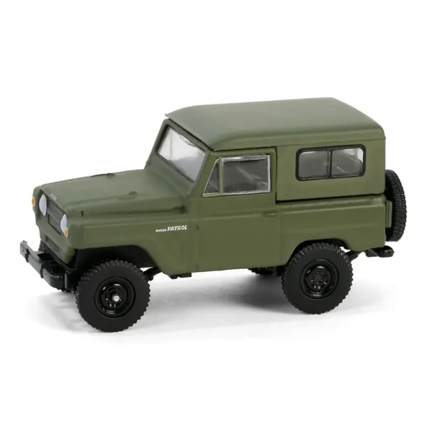 Manufacturer_Greenlight Collectibles Cars & Suvs<1/64 1962 Nissan Patrol, Matte Olive Green, All-Terrain Series 16