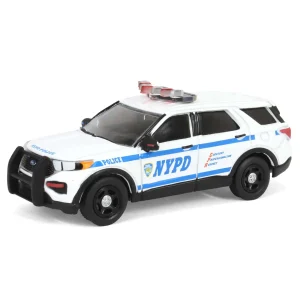 Manufacturer_Greenlight Collectibles Emergency Vehicles<1/64 2020 NYPD Ford Police Interceptor Utility with Decal Sheet, Hot Pursuit, Hobby Exclusive