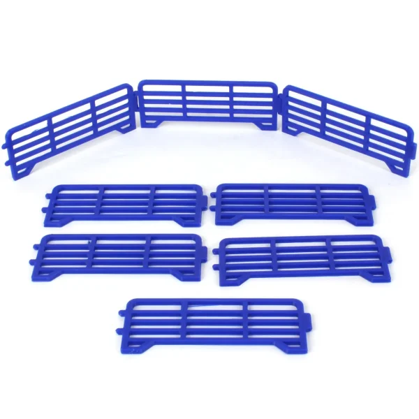 Outback Toys 3D Print & Small Accessories<1/64 Pack of 8 Blue Short Fence Links, 3D Printed