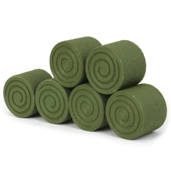 Outback Toys 3D Print & Small Accessories<1/64 Pack of 6 Round Hay Bales, 3D Printed