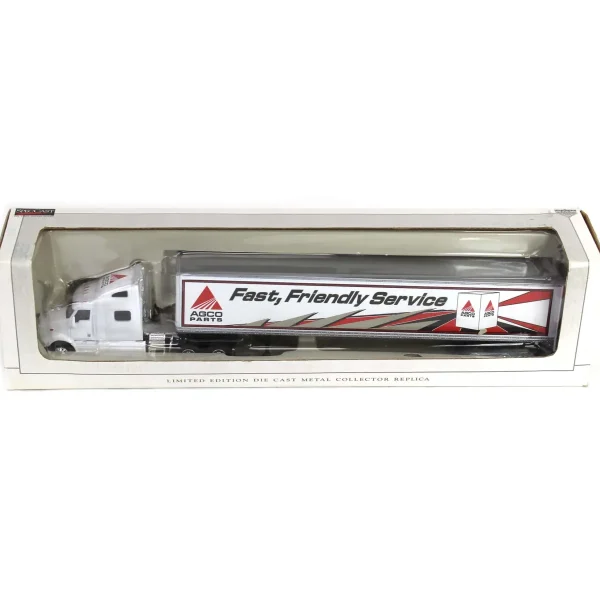 Manufacturer_SpecCast Box Trucks & Trailers<1/64 Peterbilt 387 Agco Parts Semi with Box Trailer