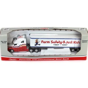 Manufacturer_SpecCast Airplanes & Banks | Box Trucks & Trailers<1/64 Peterbilt 379 "Farm Safety 4 Just Kids" Semi Bank