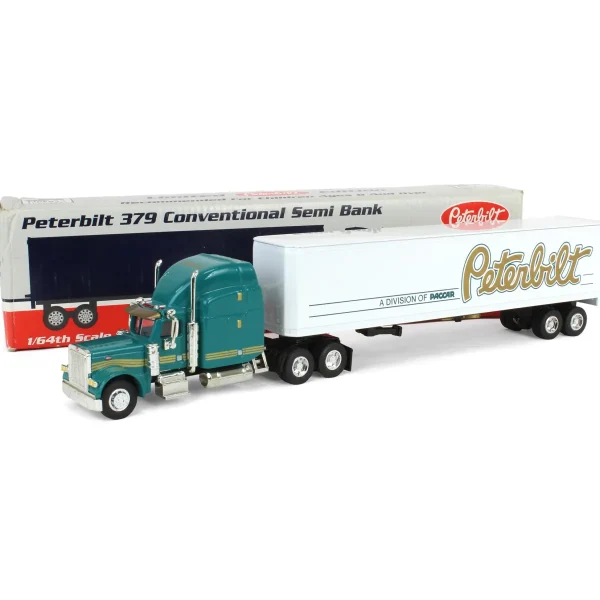 Manufacturer_SpecCast Airplanes & Banks | Box Trucks & Trailers<1/64 Peterbilt 379 Semi and Box Trailer Limited Edition Bank
