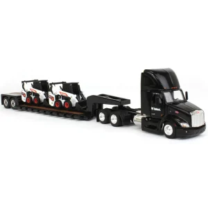 Manufacturer_ERTL Lowboys & Flatbeds<1/64 Peterbilt 579 w/ Lowboy & 2 Bobcat S76 Skid-Steer Loaders, 2022 NTT'NC Show