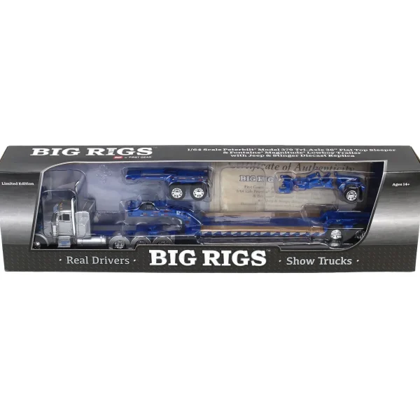 Manufacturer_DCP by First Gear Lowboys & Flatbeds<1/64 Peterbilt 379 with Fontaine Magnitude Lowboy, Jeep & Stinger - Big Rigs #15: Lindamood Demolition, DCP by First Gear