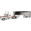 Manufacturer_DCP by First Gear Dump Trucks<1/64 Peterbilt 389 with MAC Coal End Dump Trailer, White/Red/Gold, DCP by First Gear