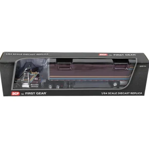 Manufacturer_DCP by First Gear Box Trucks & Trailers<1/64 Plum Kenworth W900A with Aerodyne Sleeper & 53ft Utility Roll Tarp Trailer, DCP by First Gear