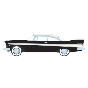 Manufacturer_Greenlight Collectibles Cars & Suvs<1/64 1957 Plymouth Belvedere, Jet Black & Sand Dune White, Showroom Floor Series 6