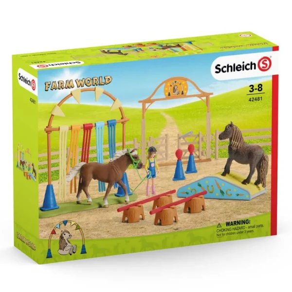 Manufacturer_Schleich Play Animals & Accessories<Pony Agility Training Set by Schleich includes 26 pieces