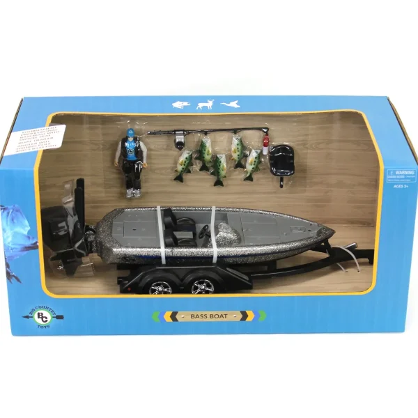 Manufacturer_Big Country Toys Big Country Toys<1/20 Professional Bass Boat with Angler, Fish, Fishing Pole, and Boat Trailer by Big Country Toys