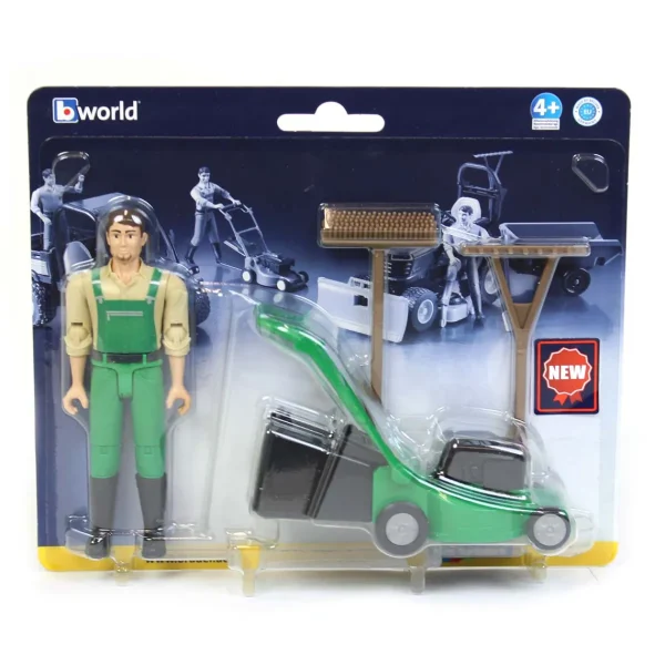 Manufacturer_Bruder Toys Lawn & Garden<1/16 Push Lawn Mower with Gardener & Accessories by Bruder