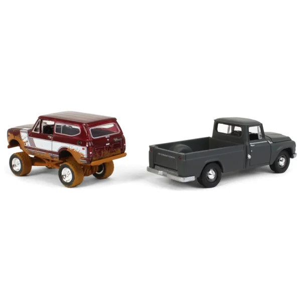 Outback Toys Pickup Trucks<"Off Road" ~ 1/64 Exclusive Limited Edition International 2 Pack: 1965 Model 1200 & Muddy 1979 Scout