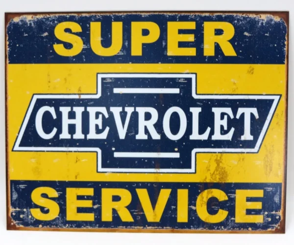 Outback Toys Tools & Auto<"Super Chevrolet Service" Tin Sign