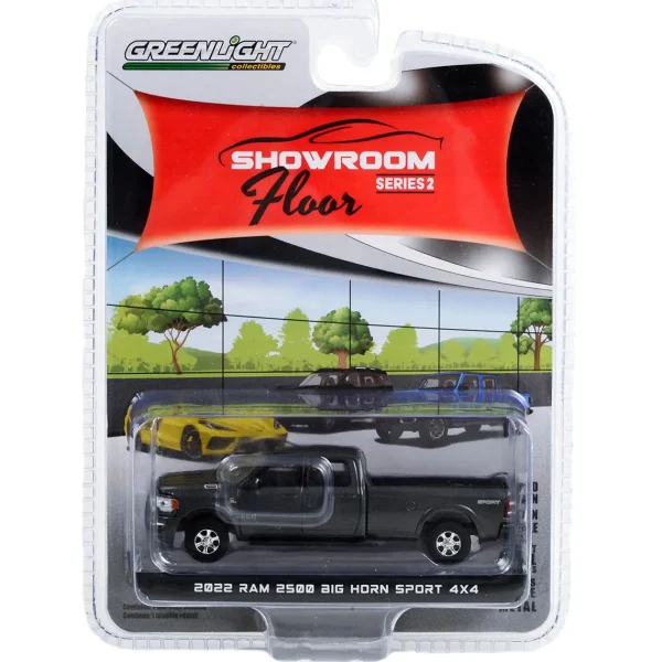 Manufacturer_Greenlight Collectibles Pickup Trucks<1/64 2022 RAM 2500 Big Horn Sport 4x4, Granite Crystal Metallic, Showroom Floor Series 2