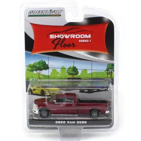 Manufacturer_Greenlight Collectibles Pickup Trucks<1/64 2022 RAM 3500 Limited Longhorn, Delmonico Red, Showroom Floor Series 1