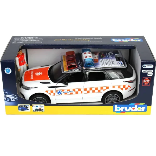 Manufacturer_Bruder Toys Emergency Vehicles<1/16 Range Rover Velar Ambulance with Driver by Bruder