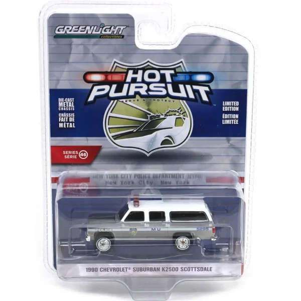 Manufacturer_Greenlight Collectibles Emergency Vehicles | Cars & Suvs<Raw Chase Unit ~ 1/64 1990 Chevrolet Suburban K2500 Scottsdale, NYPD, Hot Pursuit Series 46