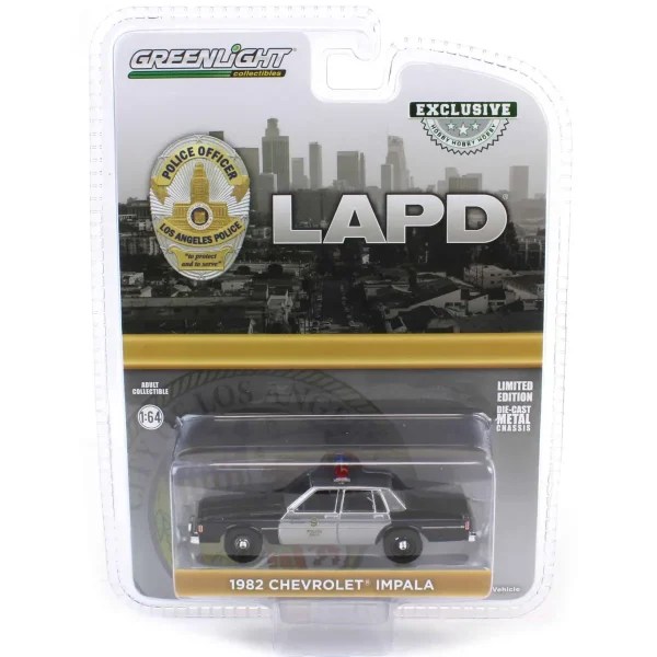 Manufacturer_Greenlight Collectibles Cars & Suvs | Emergency Vehicles<Raw Chase Unit ~ 1/64 1982 Chevrolet Impala, Los Angeles Police Department (LAPD), Hobby Exclusive