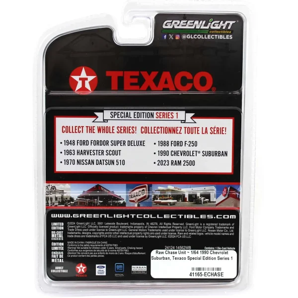 Manufacturer_Greenlight Collectibles Cars & Suvs<Raw Chase Unit ~ 1/64 1990 Chevrolet Suburban, Texaco Special Edition Series 1