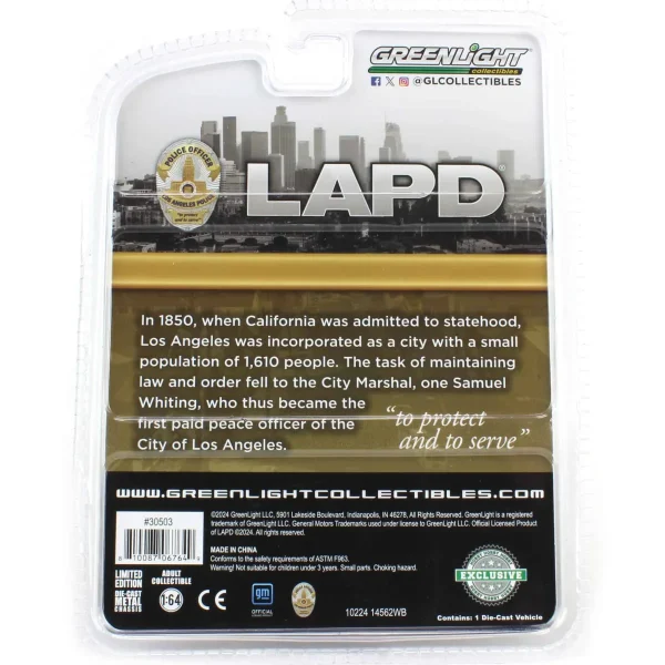 Manufacturer_Greenlight Collectibles Cars & Suvs | Emergency Vehicles<Raw Chase Unit ~ 1/64 1982 Chevrolet Impala, Los Angeles Police Department (LAPD), Hobby Exclusive