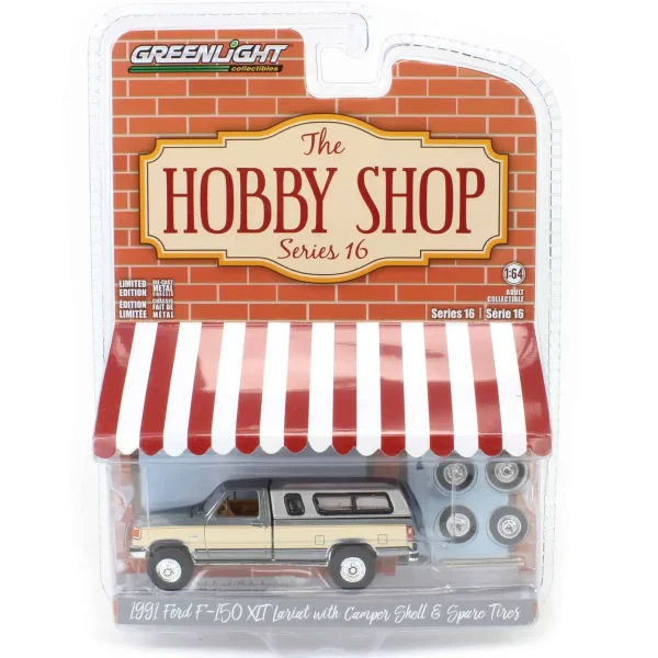 Manufacturer_Greenlight Collectibles Cars & Suvs | Pickup Trucks<Raw Chase Unit ~ 1/64 1991 Ford F-150 XLT Lariat with Camper Shell & Spare Tires, Hobby Shop Series 16