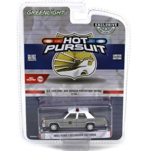 Manufacturer_Greenlight Collectibles Cars & Suvs | Emergency Vehicles<Raw Chase Unit ~ 1/64 1983 Ford LTD Crown Victoria, US Customs & Border Patrol, Hot Pursuit Special Edition