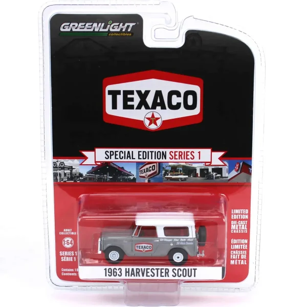 Manufacturer_Greenlight Collectibles Cars & Suvs<Raw Chase Unit ~ 1/64 1963 Harvester Scout, Texaco Special Edition Series 1