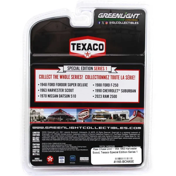 Manufacturer_Greenlight Collectibles Cars & Suvs<Raw Chase Unit ~ 1/64 1963 Harvester Scout, Texaco Special Edition Series 1