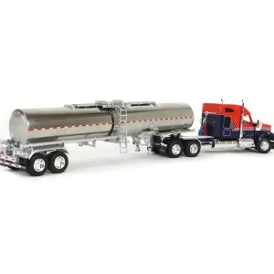 Manufacturer_DCP by First Gear Tanker Trucks<1/64 Red & Blue Kenworth W990 76in Sleeper with Brenner Chemical Tank Trailer, DCP by First Gear