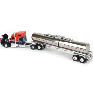 Manufacturer_DCP by First Gear Tanker Trucks<1/64 Red & Blue Kenworth W990 76in Sleeper with Brenner Chemical Tank Trailer, DCP by First Gear