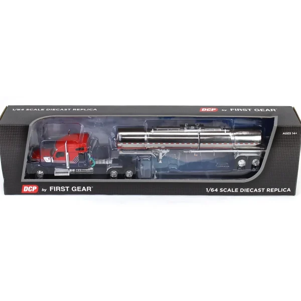 Manufacturer_DCP by First Gear Tanker Trucks<1/64 Red & Blue Kenworth W990 76in Sleeper with Brenner Chemical Tank Trailer, DCP by First Gear