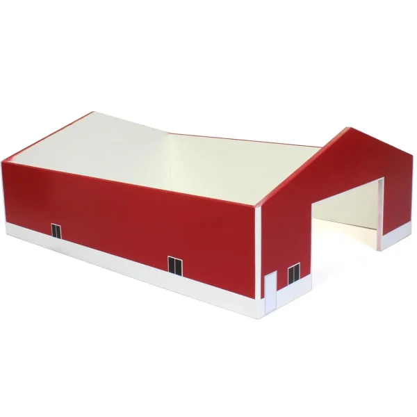Outback Toys Wooden Barns & Large Accessories<1/64 Red & White 60ft x 80ft Wooden Implement Shed