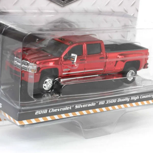 Manufacturer_Greenlight Collectibles Cars & Suvs | Pickup Trucks<Red Chrome Super Chase ~ 1/64 2018 Chevrolet Silverado 3500 HD Dually High Country, Cajun Red Metallic, Dually Drivers Series 15