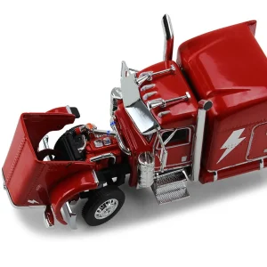 Manufacturer_DCP by First Gear Box Trucks & Trailers<1/64 Red Peterbilt Model 389 Sleeper w/ Kentucky Moving Trailer, AC/DC PWR/UP, DCP by First Gear
