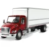 Manufacturer_Diecast Masters Box Trucks & Trailers<1/32 Red Peterbilt Model 536 with White Supreme Signature Van Truck Body