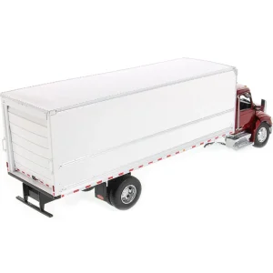 Manufacturer_Diecast Masters Box Trucks & Trailers<1/32 Red Peterbilt Model 536 with White Supreme Signature Van Truck Body