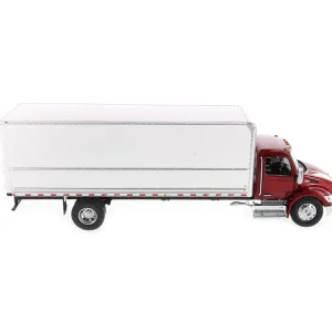 Manufacturer_Diecast Masters Box Trucks & Trailers<1/32 Red Peterbilt Model 536 with White Supreme Signature Van Truck Body