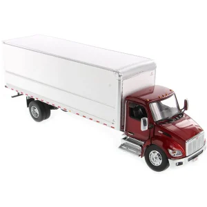 Manufacturer_Diecast Masters Box Trucks & Trailers<1/32 Red Peterbilt Model 536 with White Supreme Signature Van Truck Body