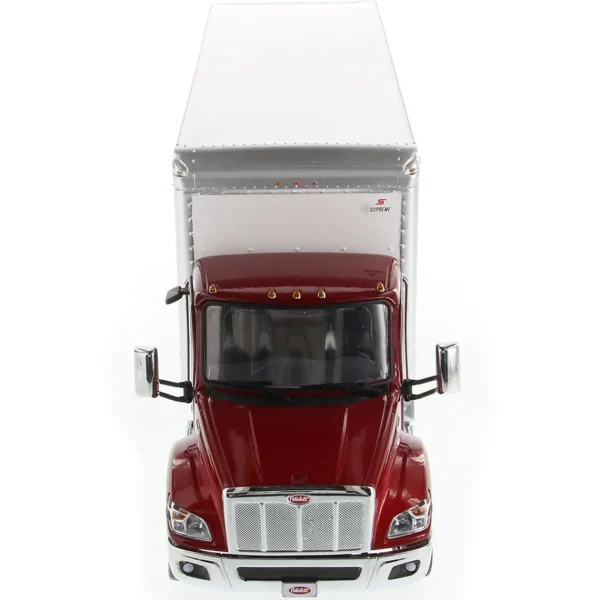 Manufacturer_Diecast Masters Box Trucks & Trailers<1/32 Red Peterbilt Model 536 with White Supreme Signature Van Truck Body