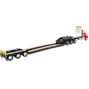 Manufacturer_Diecast Masters Lowboys & Flatbeds<1/50 Red Western Star 49X SB Tridem & XL 120 HDG Trailer w/ Single & Tandem Axle Boosters