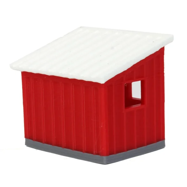 Outback Toys 3D Print & Small Accessories<1/64 Red/White Chicken Coop Shed, 3D Printed