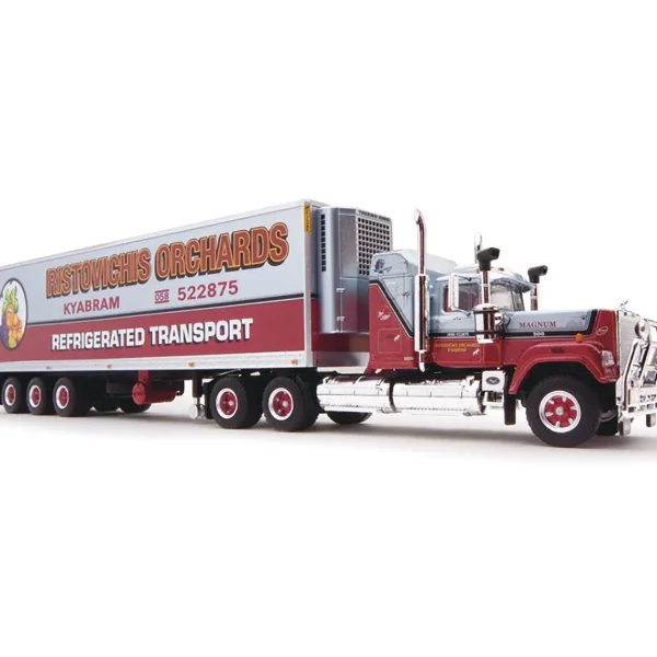 Manufacturer_Highway Replicas Agricultural Trucks<1/64 Ristovichis Orchards Mack Magnum 500 Freight Semi by Highway Replicas