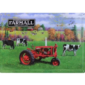 Outback Toys Branded Signs<Set of 4 IH McCormick Farmall Embossed Metal Signs, 16.75in x 12in