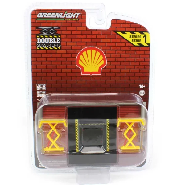 Manufacturer_Greenlight Collectibles Vehicle Accessories<1/64 Shell Oil Double Scissor Lift, Auto Double Scissor Lifts Series 1