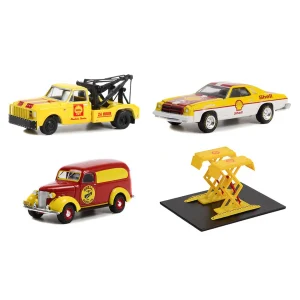 Manufacturer_Greenlight Collectibles Tow & Straight Trucks | Vehicle Accessories<1/64 Shell Oil Towing and Mechanic Set by Greenlight