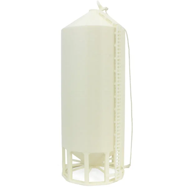 Outback Toys 3D Print & Small Accessories<1/64 Smooth Wall Multi-Purpose White 10,000 Bushel Bin, 3D Printed