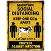 Outback Toys Farm Art & DéCor<Social Distancing Vertical Embossed 12" x 16" Metal Sign