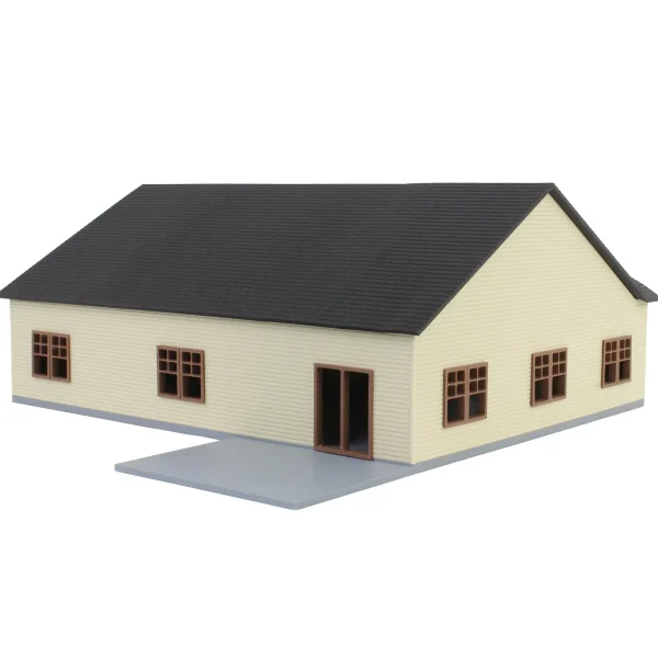 Outback Toys 3D Print & Small Accessories<1/64 Tan & Brown “The Ranch” Farm House w/ Opening Garage & Back Deck, 3D Printed