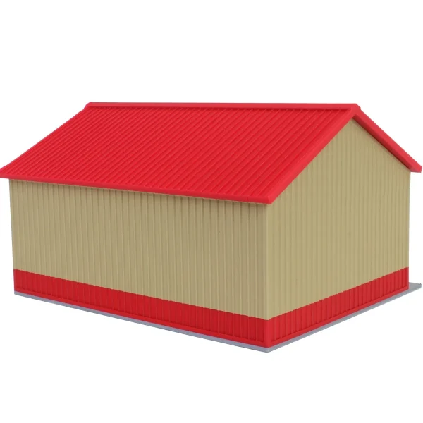 Outback Toys 3D Print & Small Accessories<1/64 Tan & Red "Papa's Shop" 40ft x 30ft Farm Shed w/ Removeable Door & Roof, 3D Printed