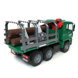 Manufacturer_Bruder Toys Logging Trucks<1/16 TG 410A Logging Truck w/Crane & 3 logs by Bruder
